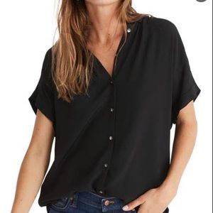 Free People Black Button up